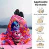 1pc Inside Out Printing Blanket - Soft, All-Season Throw for Living Room, Bedroom,Personalized Gift with Adorable Cartoon Design