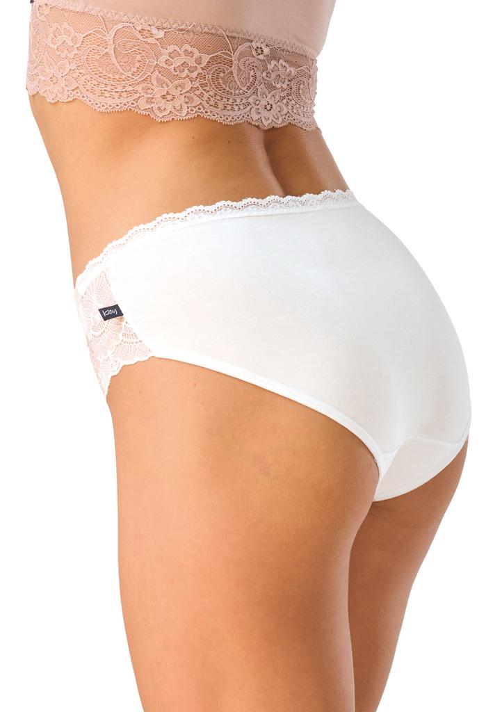 Figi damskie midi bikini wiskoza z koronką 2-pak Key LPC 156