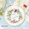 Nordic DIY Embroidery Kit: Beginner's Fresh Floral Fabric Art Set