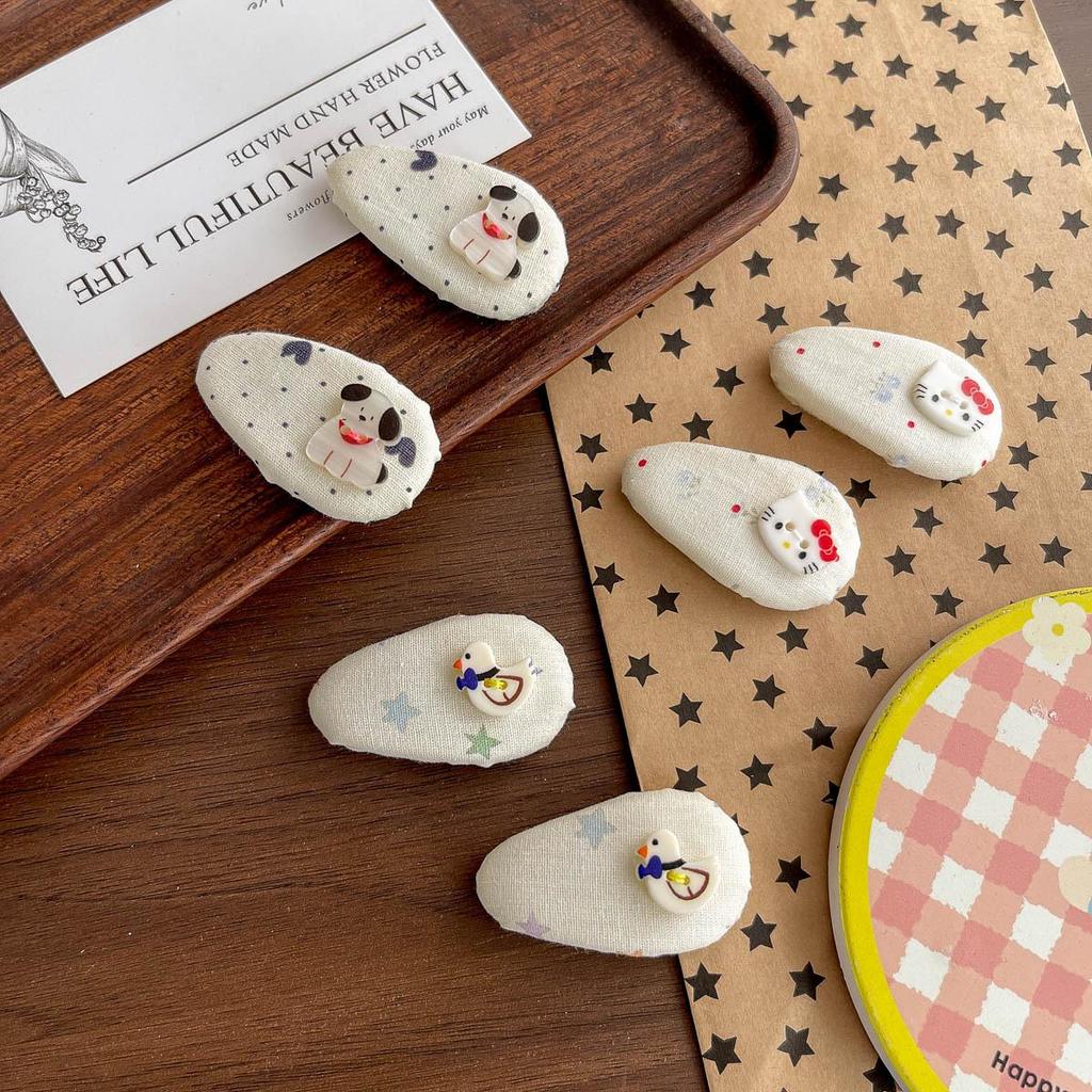 Hand-Sewn Cartoon Fruit Animals Hair Clips for Kids - Cute & Fresh Side/Bangs Accessories