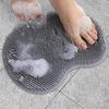 Non-slip Absorbent Silicone Shower Pad Foot Care Foot Brush Foot Wash
