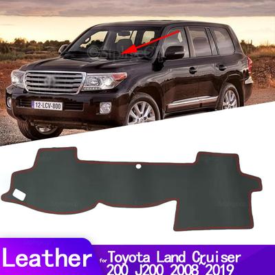 PU Leather Dashmat Dashboard Cover Mat Carpet Car-Styling Accessories for Toyota Land Cruiser 200 J200