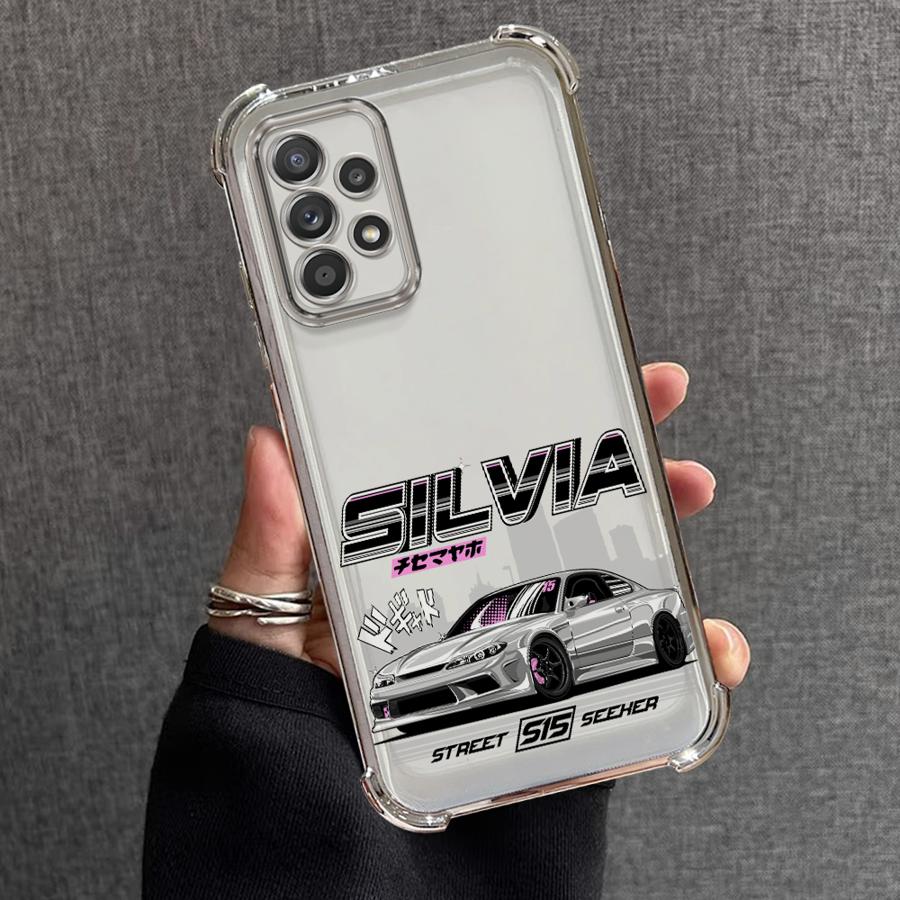 Soft Cover Case for Samsung Galaxy A21s A13 A33 A26 A35 A36 A24 A52 A17 A15 A16 A25 Japanese JDM Drift Car
