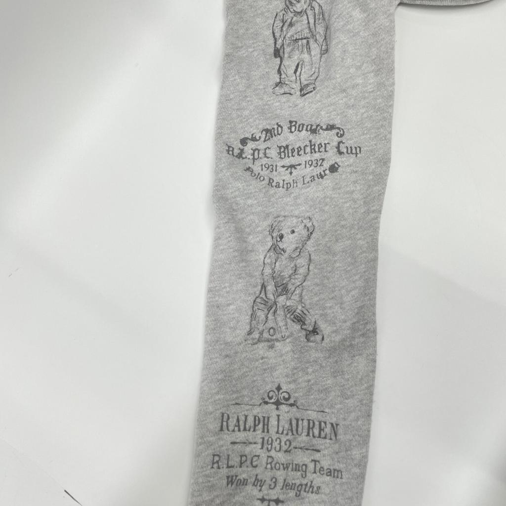 POLO RALPH LAUREN Grey Porrobear Sketch Parka tops L grayUsed