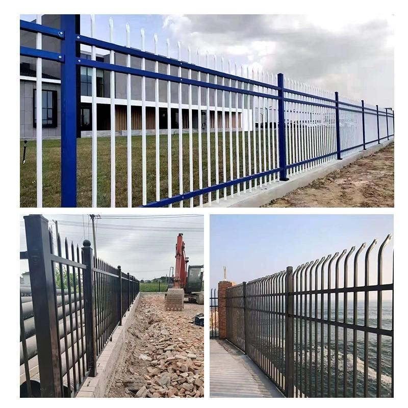 Zinc Steel Outdoor Wrought Iron Fence for Courtyard & Community