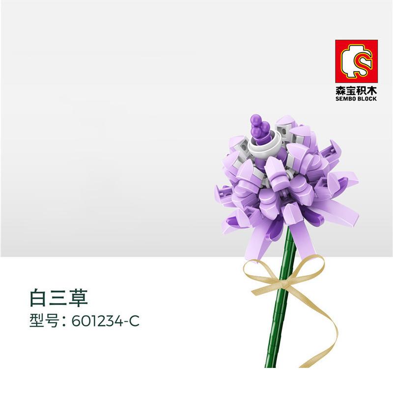 Sembo Blocks MOC Beautiful Flower Bouquet Roses Tulips Model Building Bricks Kids Present Valentine's Day Birthday Girls Gift