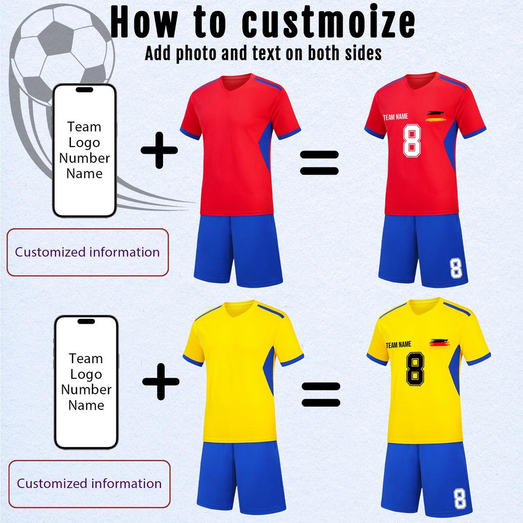 DIY Custom Adult And Children Three-piece Football Uniforms