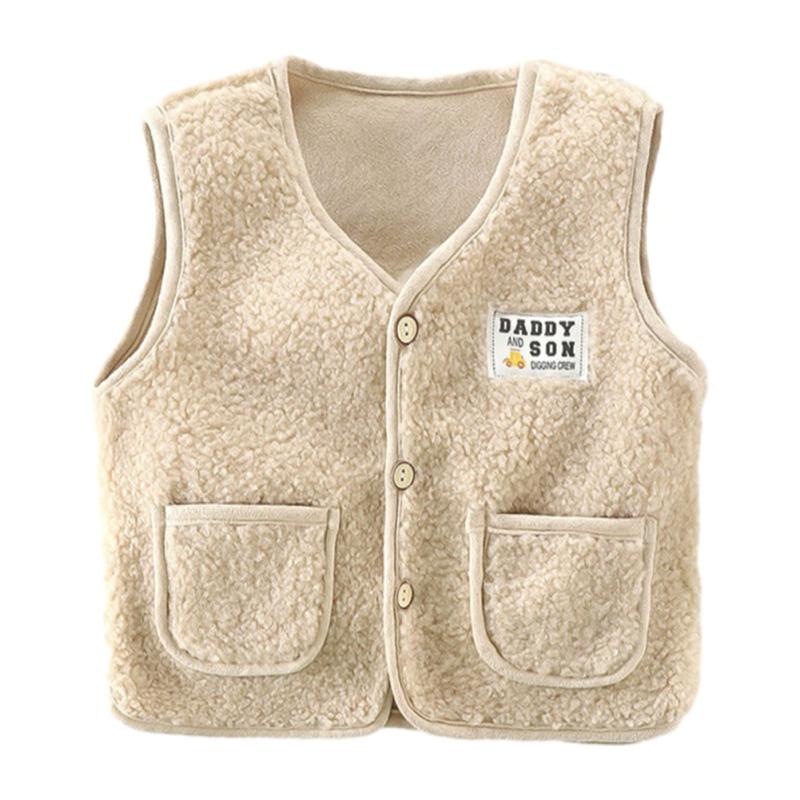 Children's Plush Vest Polar Fleece Sleeveless Jacket Thick Warm Kids Vest