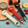 Adjustable Magnetic Suction Can Opener - Anti-Slip Plastic & Stainless Steel Manual Bottle Cap Twister & Bottle Opener Tool