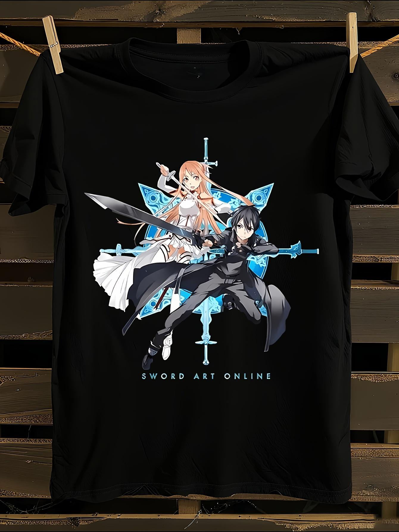 Футболка с аниме-принтом Аниме Sword Art Online Графическая футболка L