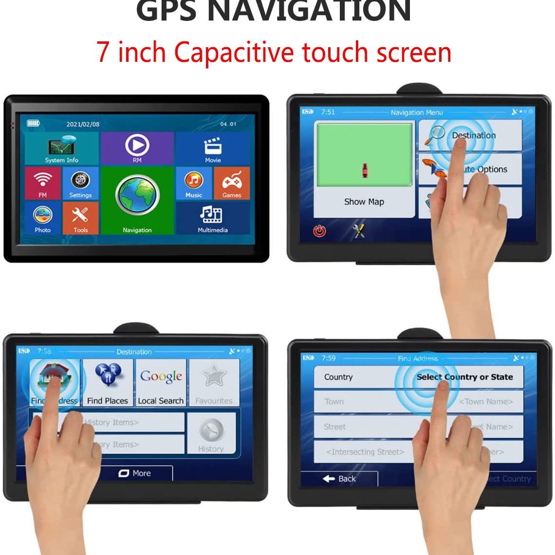 

7-Inch Portable Car GPS Navigator with Capacitive Screen and 8GB+256MB - Europe and America Regions Russia & other countries (Russian manual)