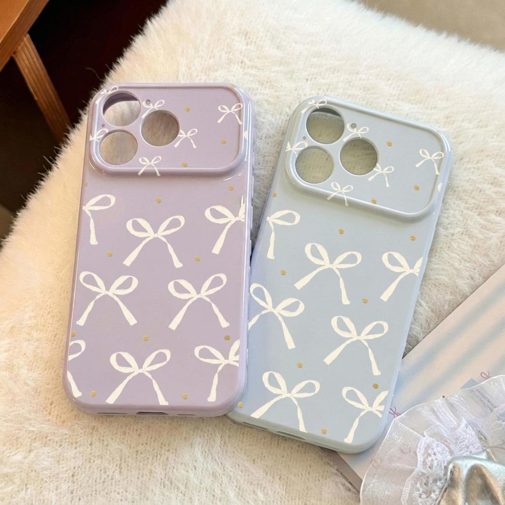 Sweet Bowknot Phone Case For iPhone 17 Pro Max Case For iPhone 16 15 14 13 12 Pro Max 11 Silicone Shockproof TPU Bumper Cover