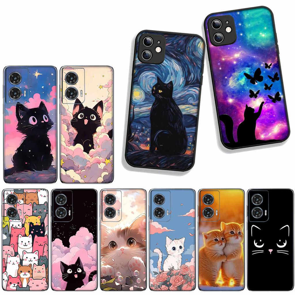 For Xiaomi Poco X7 X6 X5 F7 F6 F8 Ultra F5 M6 M7 M8 Pro C85 C75 C65 C71 C61 Phone Cover Case Cartoon Kitten Cat Meow
