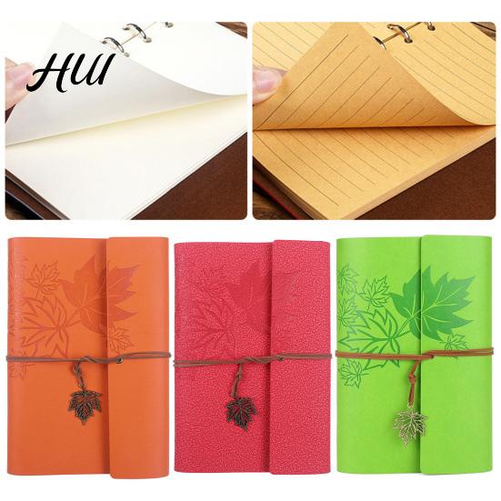 Loose Leaf Journal Vintage Faux Leather Journal, Refillable Notebook for Travel Office Daily Writing, A5 Style Size Lined Blank Dairy Planner,