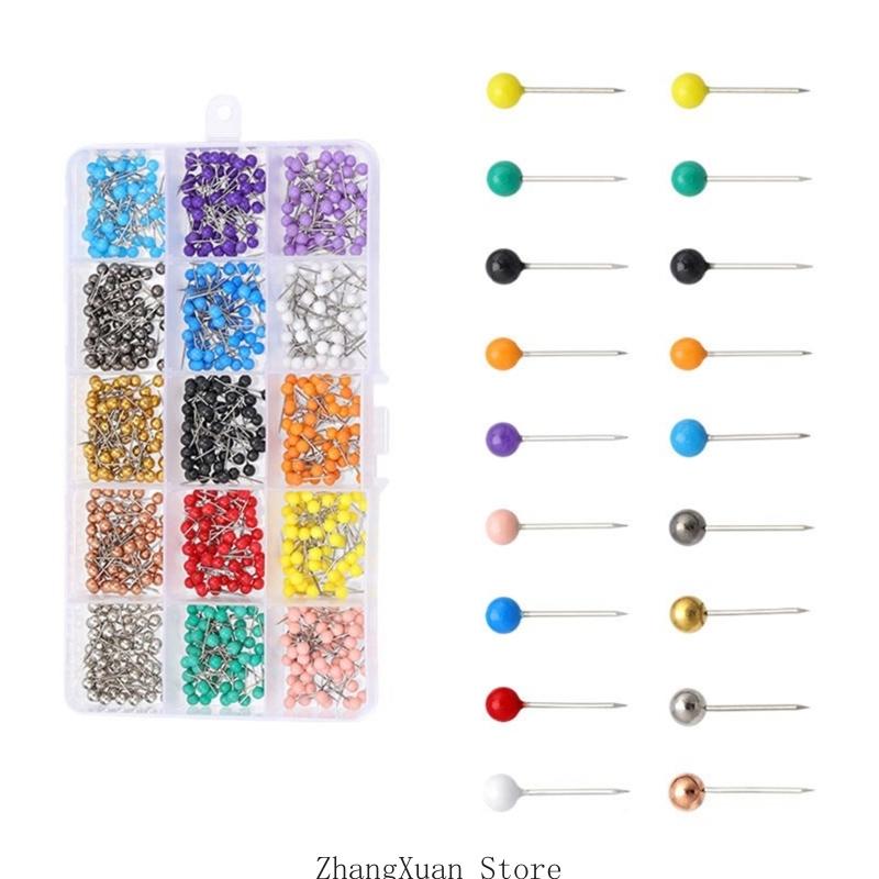 4mm Round Head Quilting Pins With Storage Case 200/500/900Pcs Colorful Sewing Positioning Pins For Dressmaking Quilting 3XUF