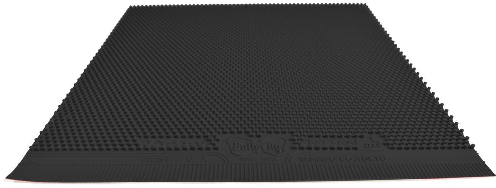 Butterfly Table Tennis Rubber Feint OX High Tub 1 Piece (No Sponge) 00060 Black FEOXB