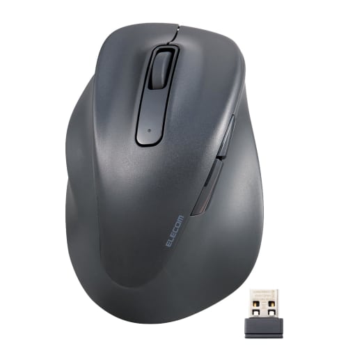 ELECOM Mouse Wireless Mouse Silent EX-G 2023 Model Left Hand L Size 5 Buttons "AskDoctors Evaluation Service" Certified Antibacterial Black M-XGL31DBS
