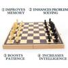 New product,Chess game, chess board wood, chess game wood - 30 x 30 cm 26-27s
