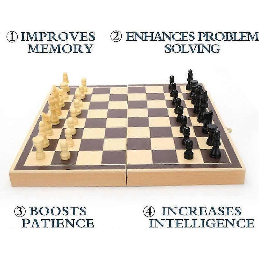 New product,Chess game, chess board wood, chess game wood - 30 x 30 cm 26-27s