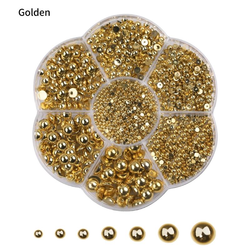 Elegant and Modern Resin Half Beads Nail Art Craft Personalized Nails DIY Decoration for Special Occasions