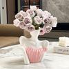 Ceramic Clavicle Vase Ornament Abstract Human Body Flower Arranger Living Room Office Dining Table Floral Vase Home Decoration