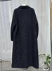 Women's Double-Sided Alpaca Wool Coat with Tassel Shawl and Doll Collar