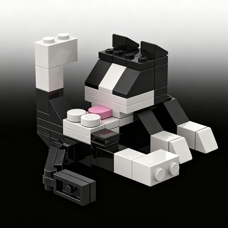 Non-Toxic Moc City Cat Animal Series Building Blocks Kids Educational Toys Creative Diy Gift For Birthday