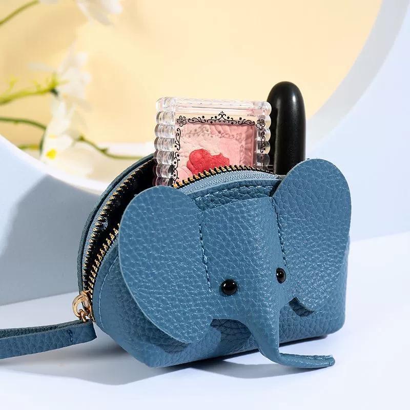 Kožená taška na peníze Pu Leather Peněženka Dámská Peněženka na mince s kroužkem na klíče Multifunkční úložné tašky na zip Pouzdro na klíče