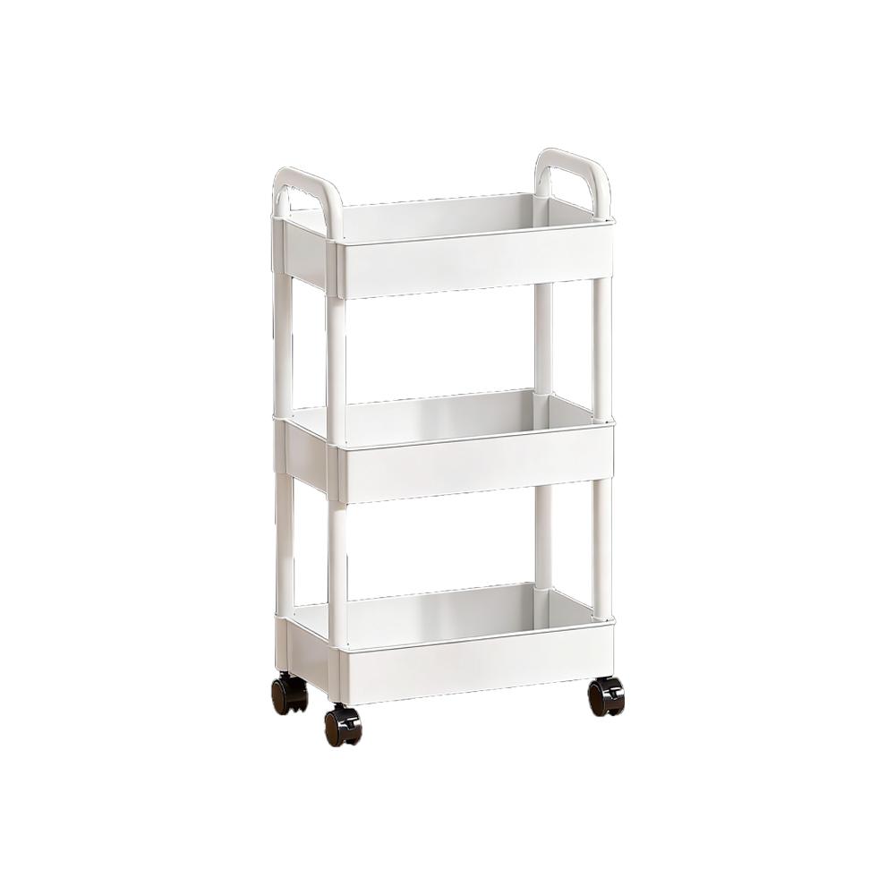 Convenient Snack Storage Rack Home Organize Large Capacity Mobile Trolley Storage Rack Removable Plastic XL