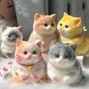 Taba Cute Chubby Cat Orange Cat Plush Soft Sticky Girl Kids Birthday Gift Fidget Squishy Toy Pet Ornaments Gifts