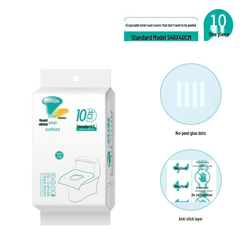 Disposable Travel Toilet Seat Cover: Adhesive-Free, Individually Packaged