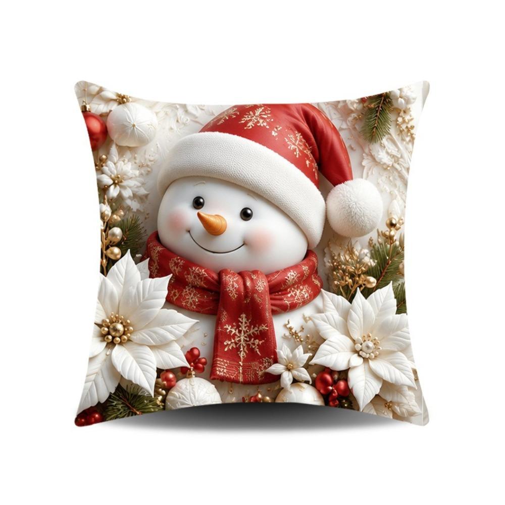 Detachable Soft Christmas Pillow Covers 45x45cm Christmas Themed Pillow Case  Sofa House Room