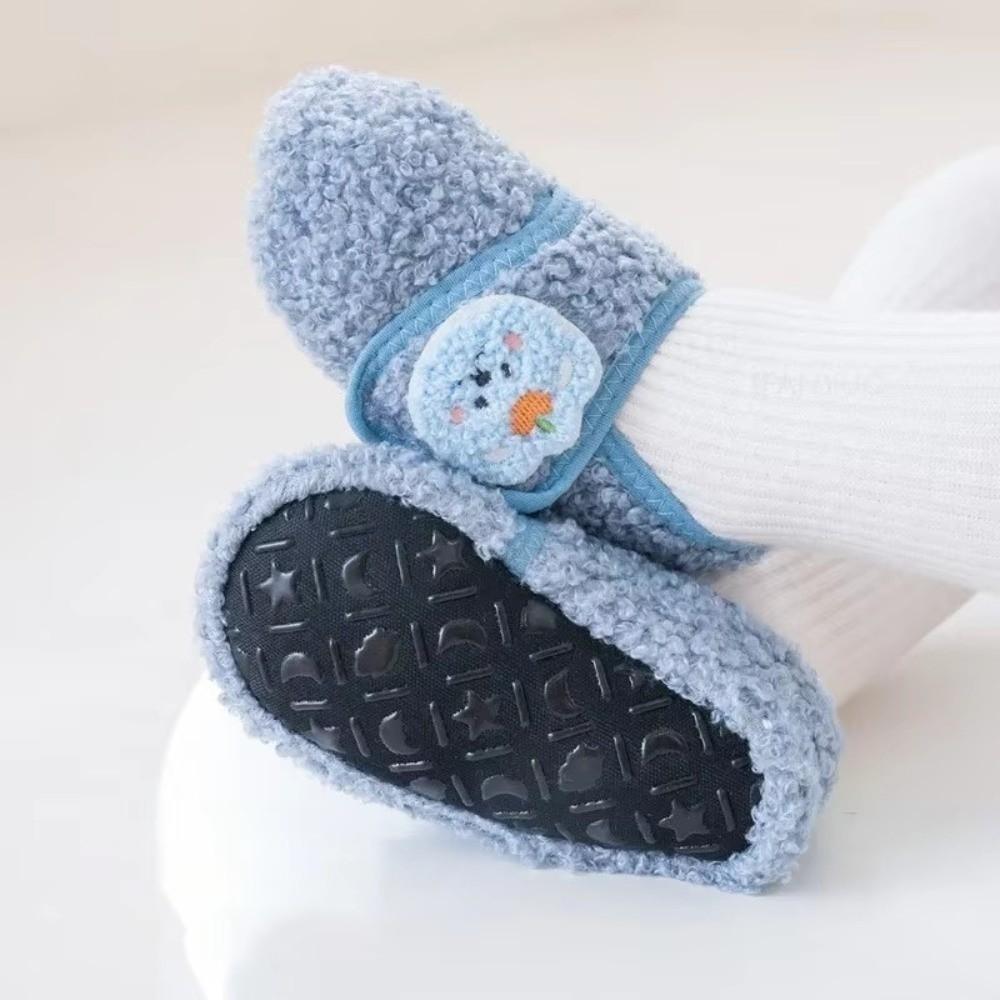 Plush Anti-slip Soft Sole Socks Winter Warm Children Cotton Slippers New Toddler Socks Boys Girls
