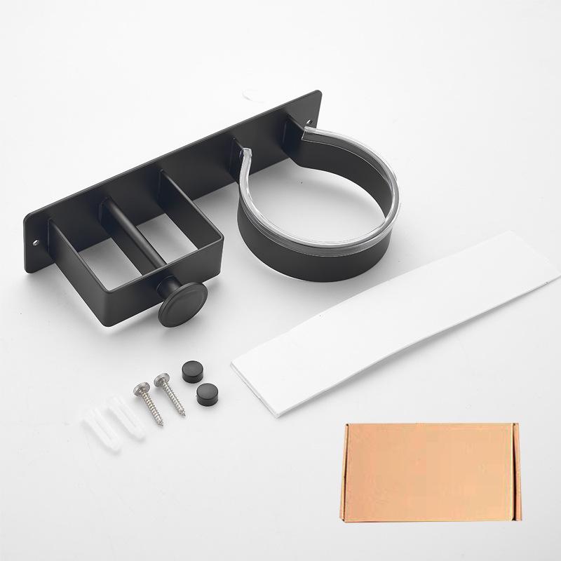 Wandmontiertes, bohrfreies Aufbewahrungsregal für Haartrockner und Stylingwerkzeuge