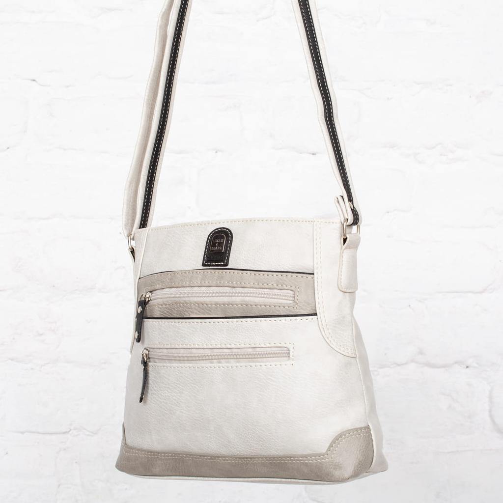 Mittlere Damen-Umhängetasche Charm&Shape Grau