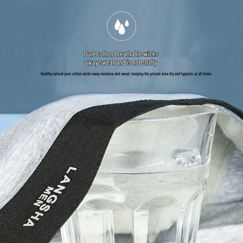 LangSha Men's Cotton Mid-Waist Boxer Briefs