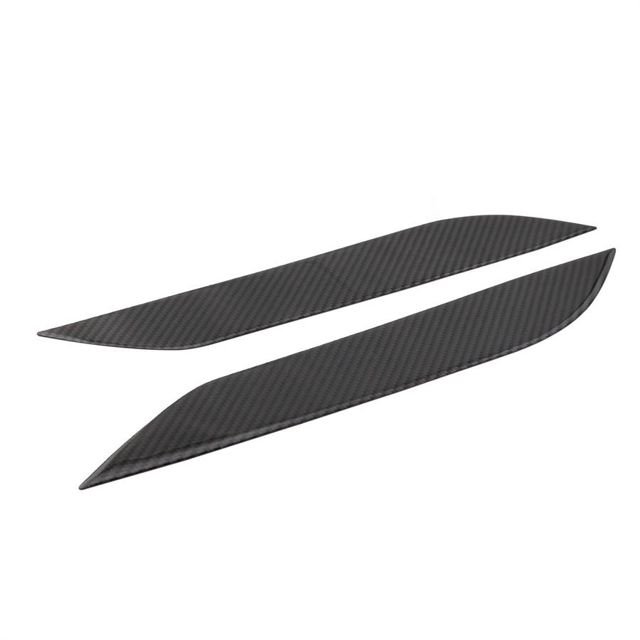 Car Real Carbon Fiber Headlight Eye Lid Cover Eyebrow 1 Pair For 2003-2009 350Z