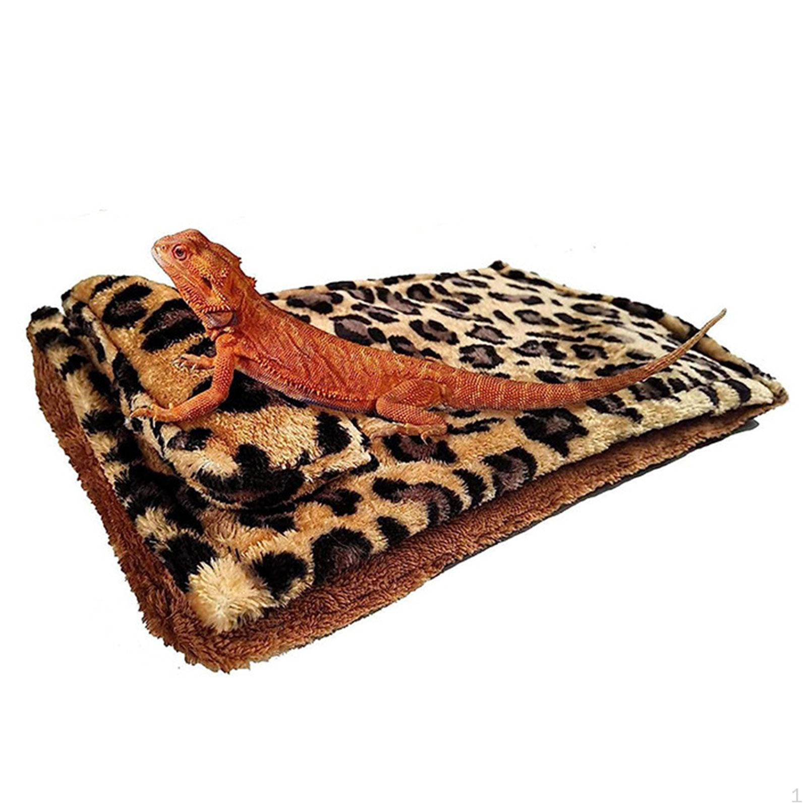 Reptilien-Schlafsack Bartagamen-Bett mit Abdeckung, Warm, für Leopard black