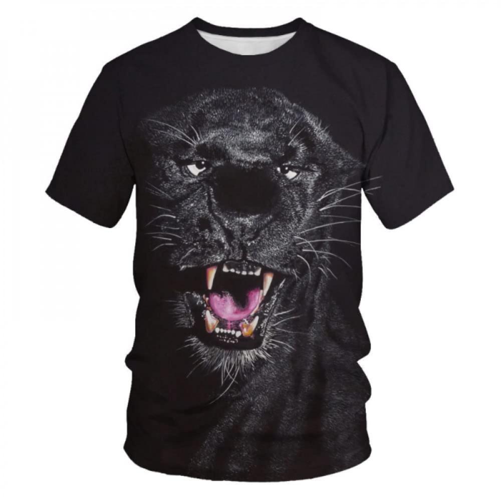Fashion Tiger 3D Print Summer Fashion Popular T Shirt Casual Men's Street Hip-Hop Short Sleeve T-shirt Harajuku Y2k Loose Top