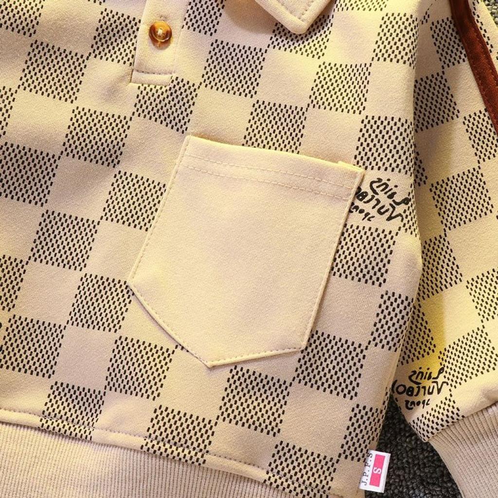 Autumn Boys' Suit Handsome Children's Baby Sweater Pants Two-piece Set Toddler Clothing Set