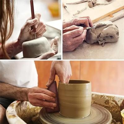 A95I-Modelage Poterie Lissage Double Face Séchage à l'Air 40 Pièces Set d'Outils de Sculpture DIY pour Poterie