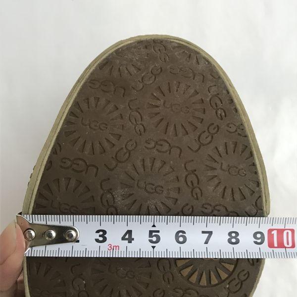 UGG Caleb Fransen Kurz Shearling Stiefel Braun Größe 6.5 23.5cm(GEBRAUCHT)