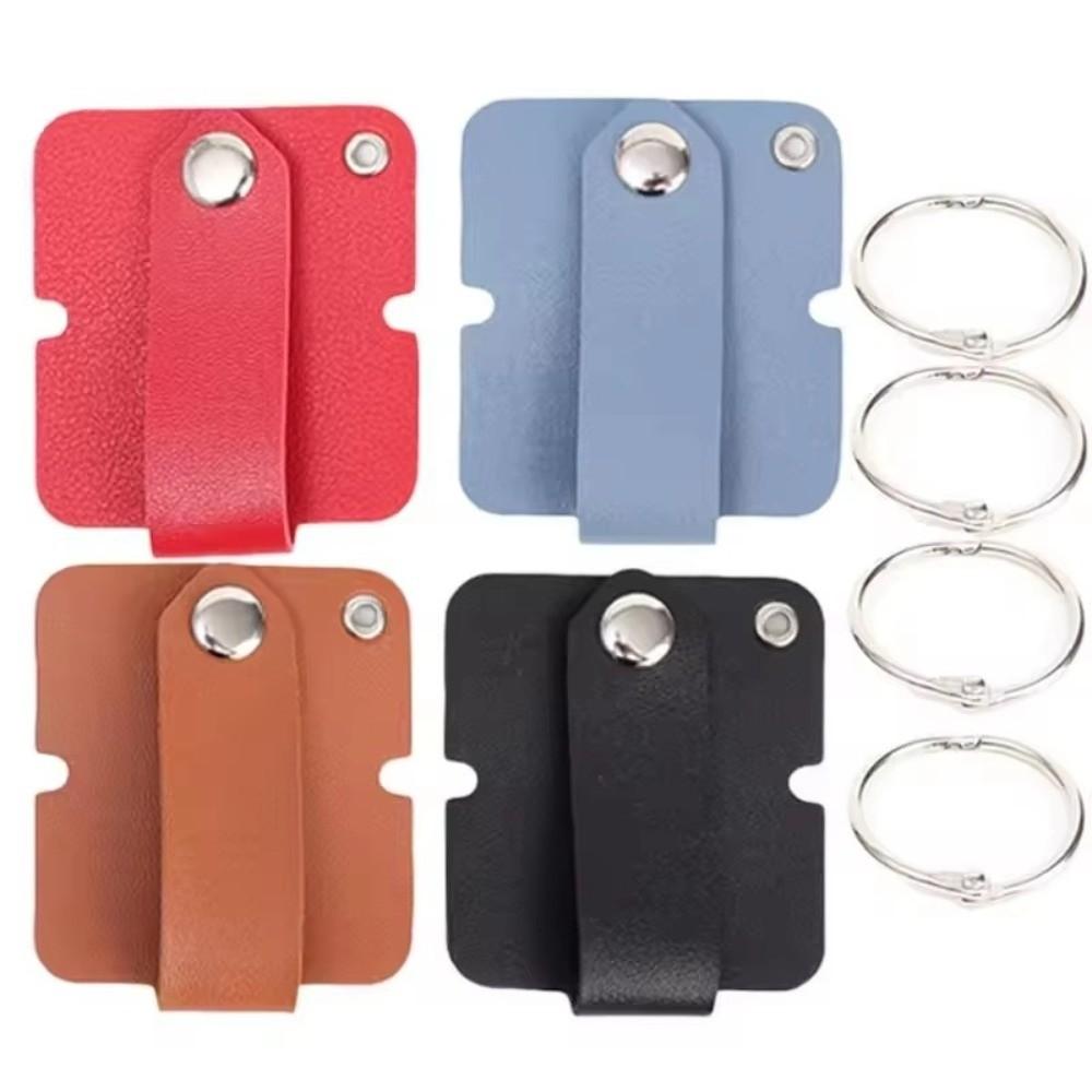 Leather Buckle Leather Cable Clip Cable Strap Earphone Cord Holder Earphone Organization