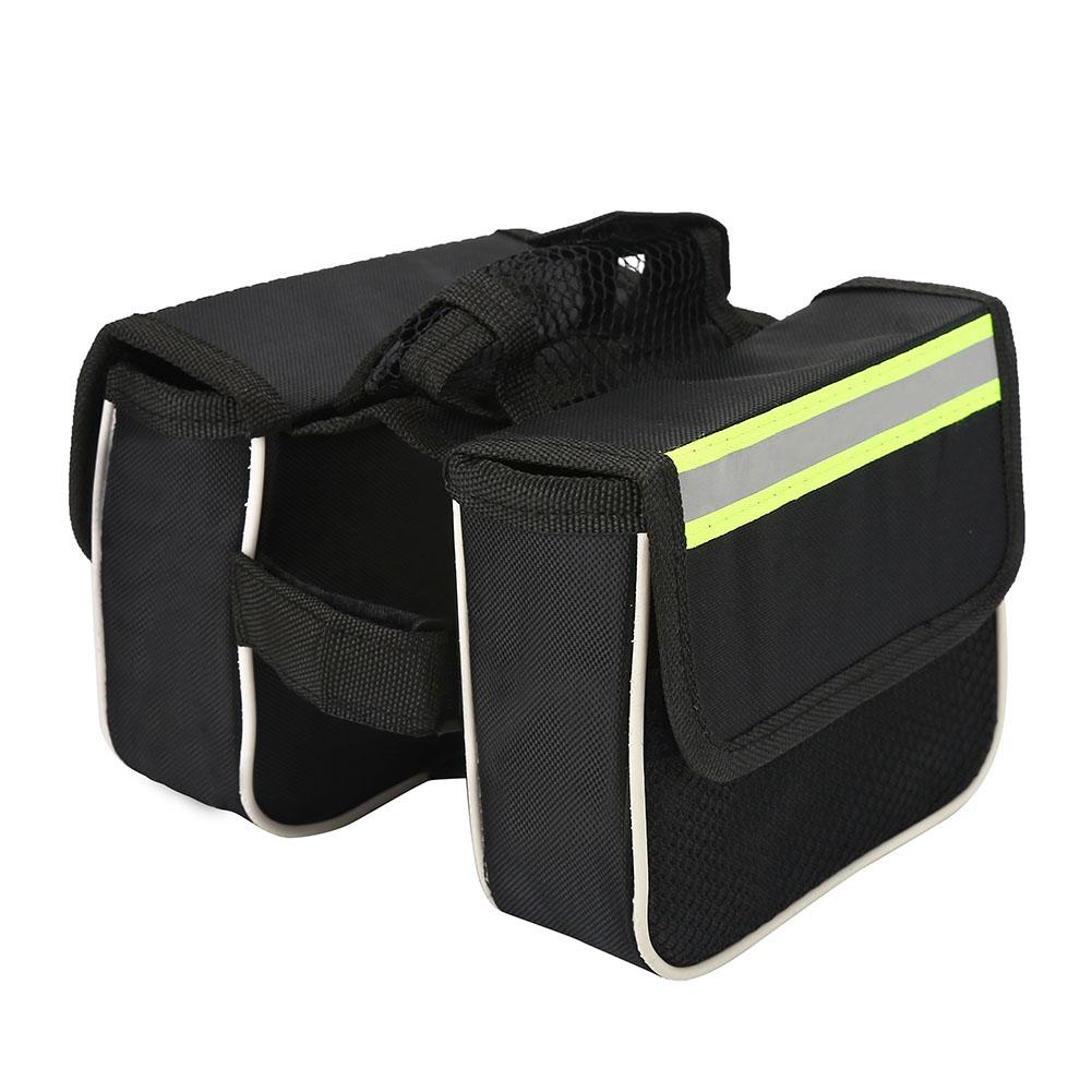 Front Frame Saddle Top Tube Bike Bag Waterproof Cycling Bicycle Double Pouches Bag