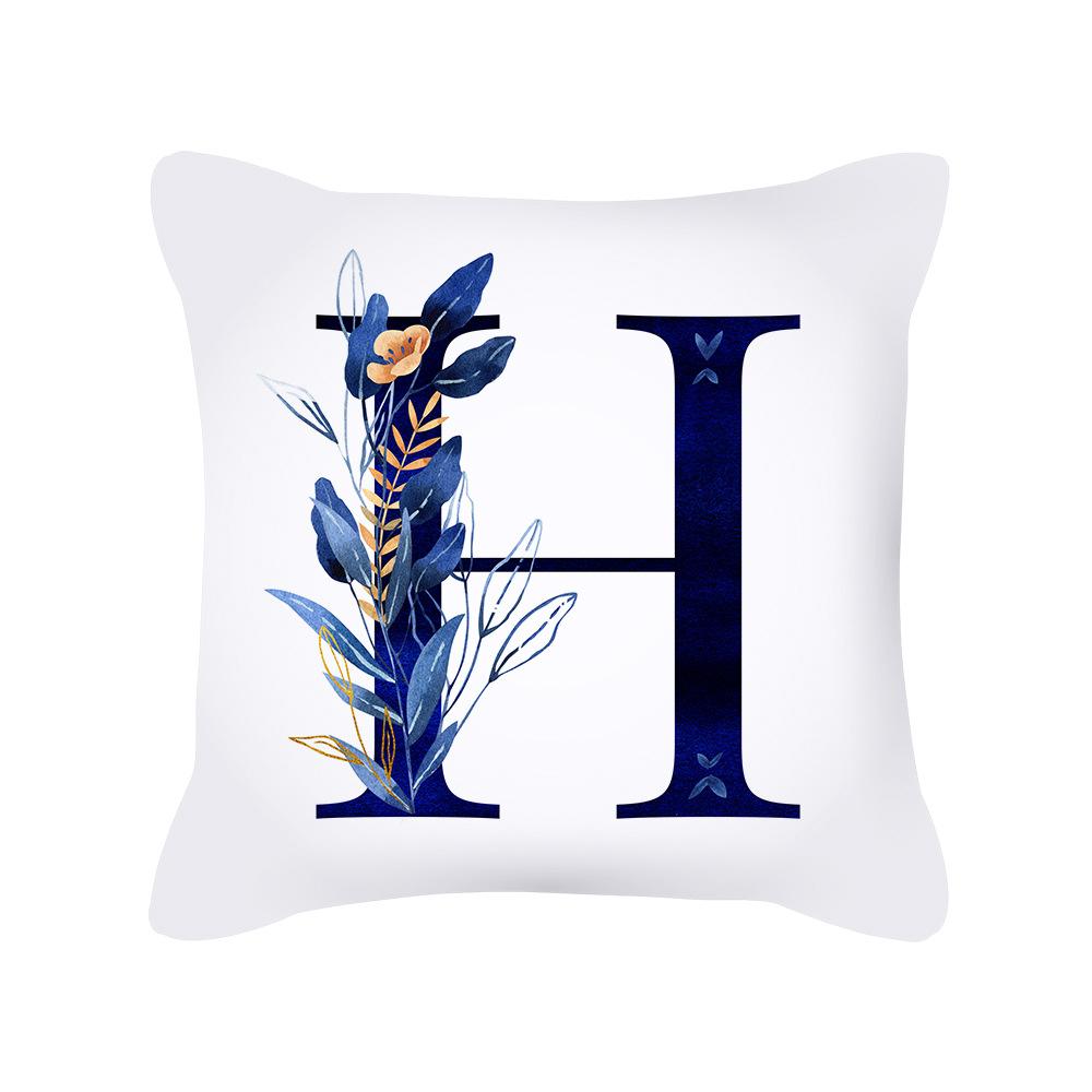 Pernă Nouă Pluș Scurt Plantă Literă Imprimată Pernă Pernă de Sofă Pernă de Birou Husă de Pernă