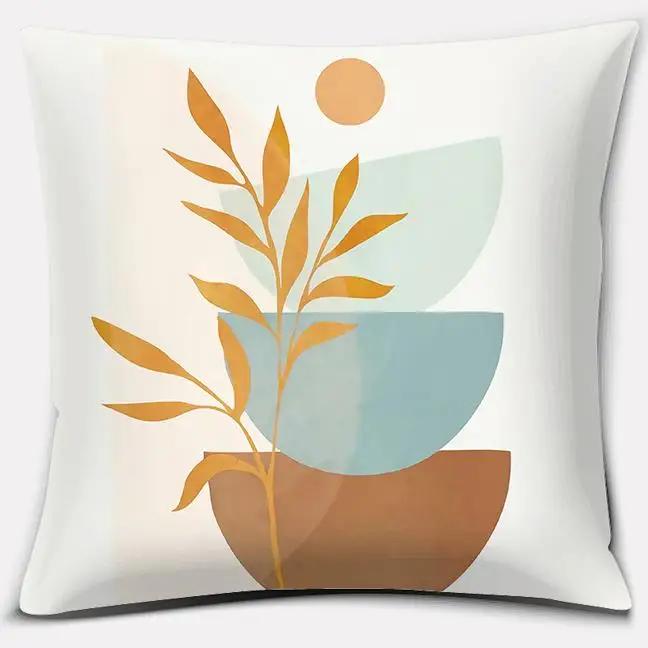 2023 Brown Green Abstract Series Pillow Gift Home Office Decoration  Bedroom Sofa Car Cushion Cover case 45x45