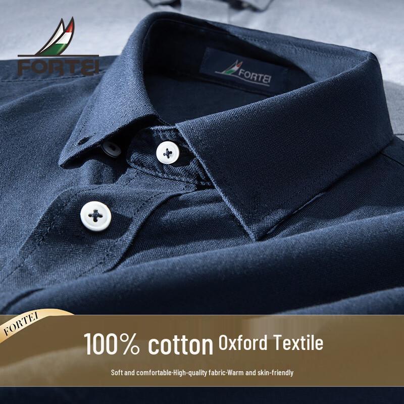 Men s 100% Cotton Oxford Long Sleeve Shirt M
