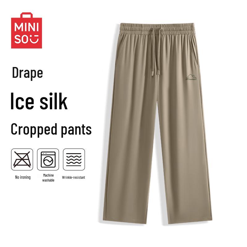 

MINISO Men s Cool-Touch Breathable Casual Straight-Leg Pants M