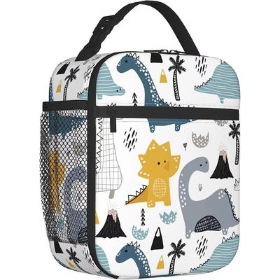 Cartoon Dinosaurier Brotdose für Jungen Mädchen Wiederverwendbare Isolierte Bento Tasche Tragbarer Thermischer Organizer für Schule Picknick Strand