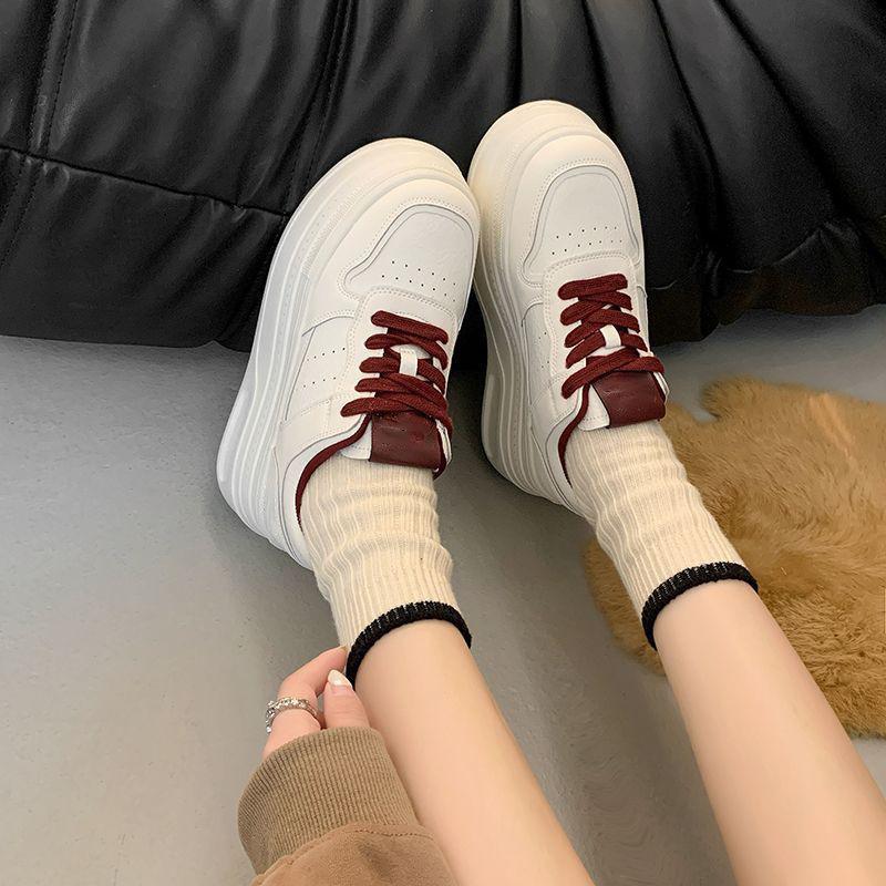 Small thick-soled height-increasing and height-showing shoes 22 spring new muffin soft-soled sports and leisure shoes